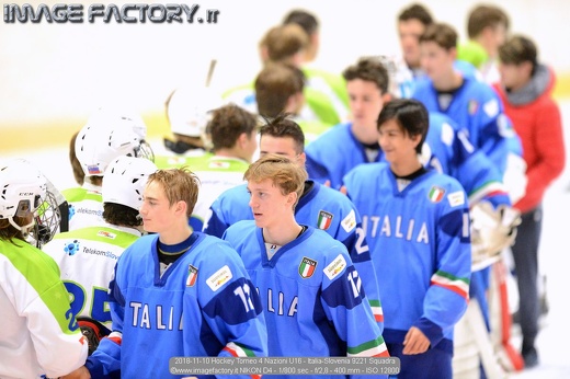 2018-11-10 Hockey Torneo 4 Nazioni U16 - Italia-Slovenia 9221 Squadra
